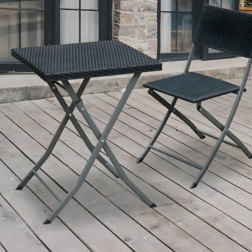 Modern Square Metal Foldable Coffee Table – Waterproof Outdoor Patio Table