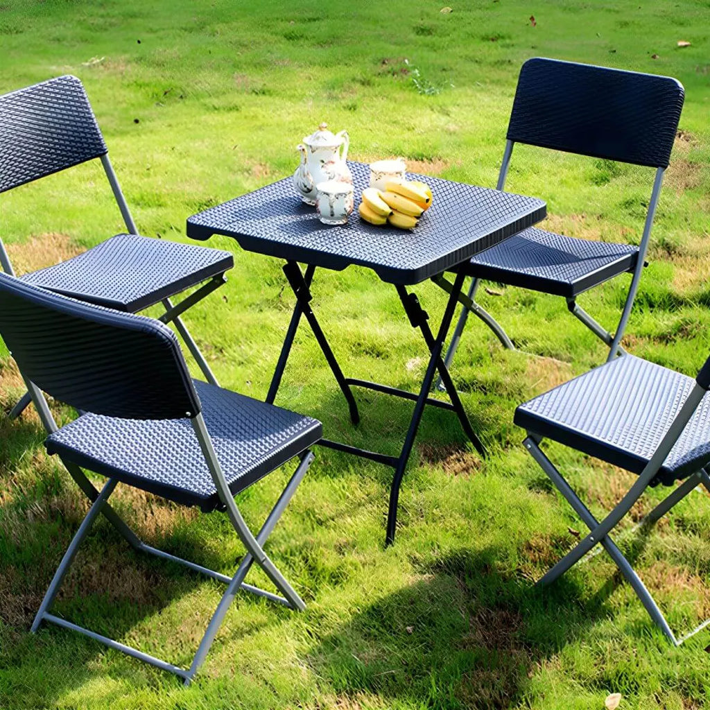 Modern Square Metal Foldable Coffee Table – Waterproof Outdoor Patio Table