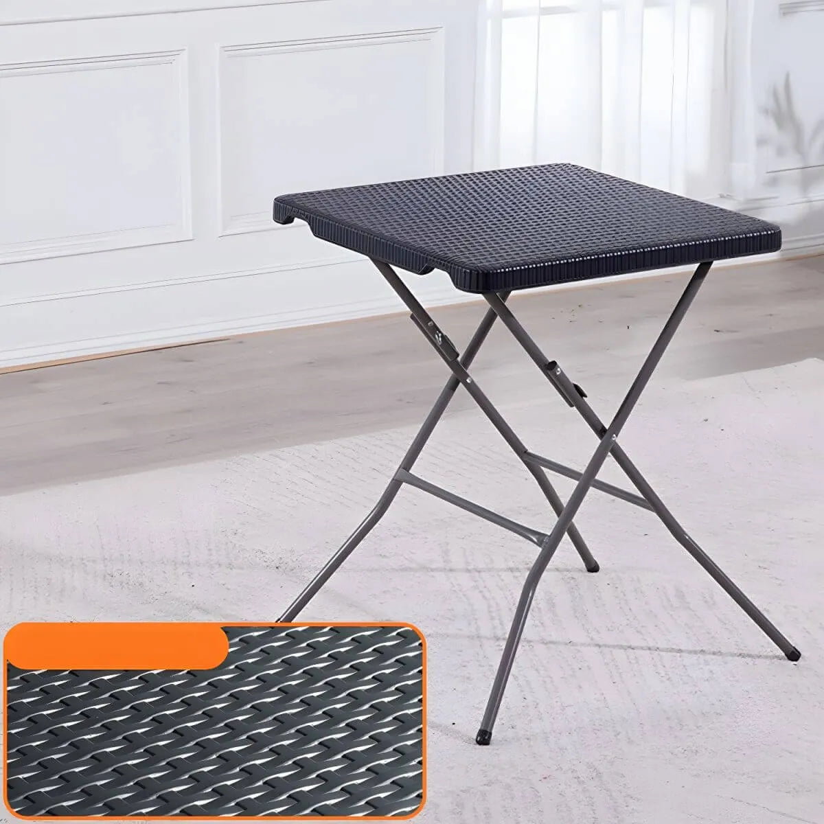 Modern Square Metal Foldable Coffee Table – Waterproof Outdoor Patio Table