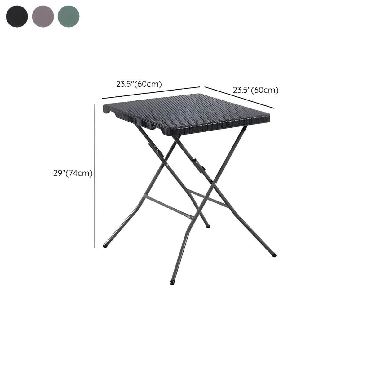 Modern Square Metal Foldable Coffee Table – Waterproof Outdoor Patio Table Dimensions
