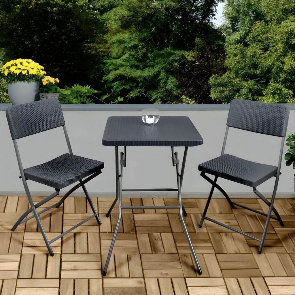 Modern Square Metal Foldable Coffee Table – Waterproof Outdoor Patio Table Main Product Image