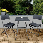 Modern Square Metal Foldable Coffee Table – Waterproof Outdoor Patio Table Main Product Image