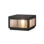 Modern Square Metal Outdoor Pillar Lamp – Waterproof Tabletop Light