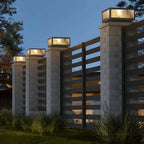 Modern Square Metal Outdoor Pillar Lamp – Waterproof Tabletop Light