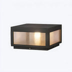 Modern Square Metal Outdoor Pillar Lamp – Waterproof Tabletop Light
