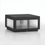 Modern Square Metal Outdoor Pillar Lamp – Waterproof Tabletop Light