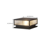 Modern Square Metal Outdoor Pillar Lamp – Waterproof Tabletop Light Dimensions