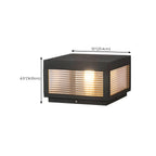 Modern Square Metal Outdoor Pillar Lamp – Waterproof Tabletop Light Dimensions