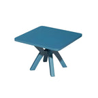 Modern Square Plastic Dining Table for Patio – Waterproof & Umbrella-Ready