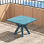 Modern Square Plastic Dining Table for Patio – Waterproof & Umbrella-Ready