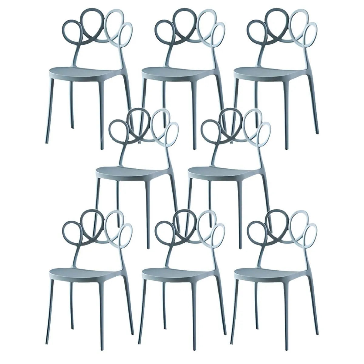 Modern Stackable Plastic Side Chair – Indoor/Outdoor Use