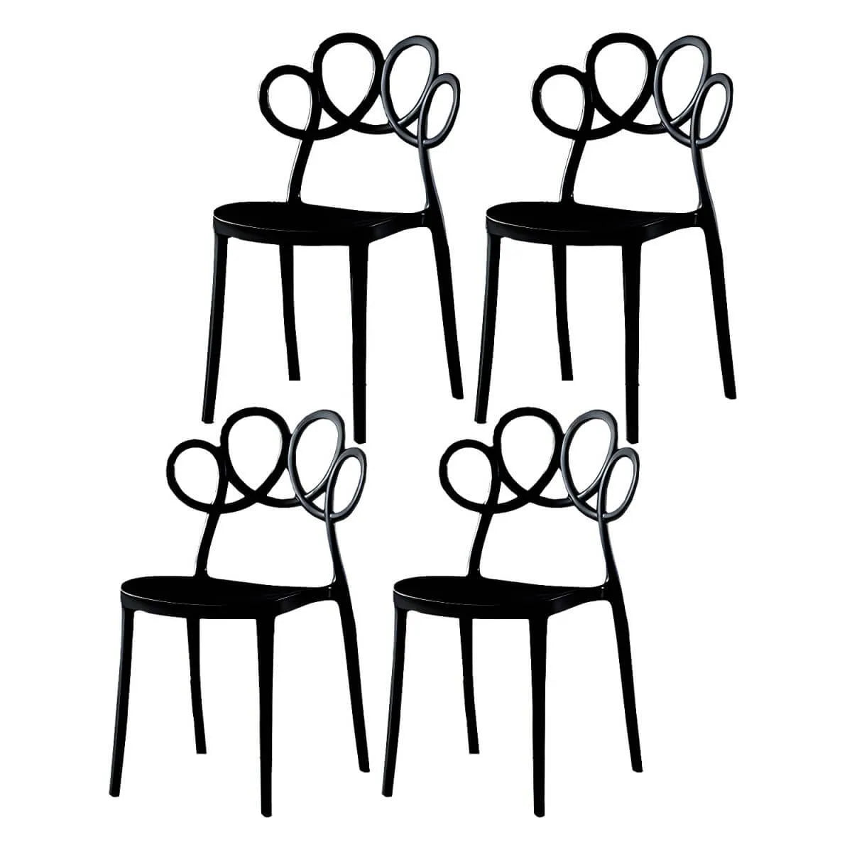 Modern Stackable Plastic Side Chair – Indoor/Outdoor Use