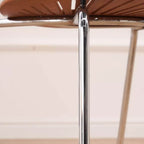 Modern Stackable Wood Side Chair with Metal Legs