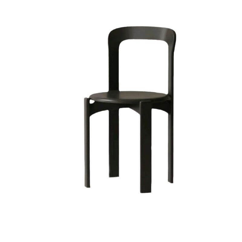 Modern Stackable Wood Side Chair with Open Back – Art Deco Dining ...
