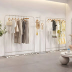 Modern Stainless Steel Free-Standing Coat Rack in Matte Silver