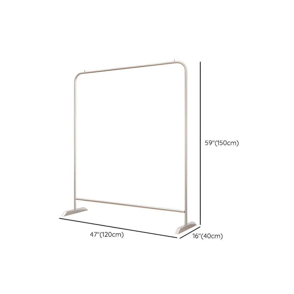 Modern Stainless Steel Free-Standing Coat Rack in Matte Silver Dimensions