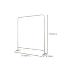 Modern Stainless Steel Free-Standing Coat Rack in Matte Silver Dimensions