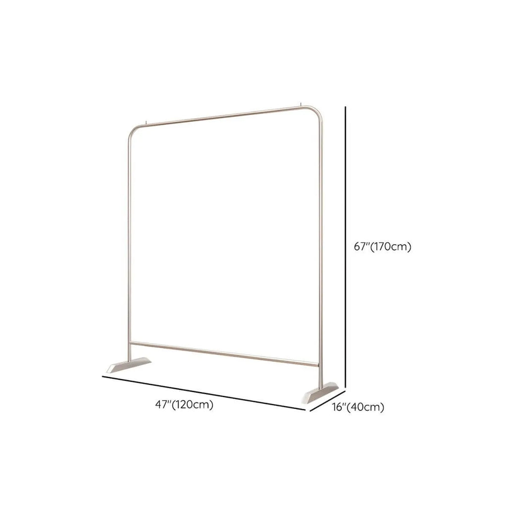 Modern Stainless Steel Free-Standing Coat Rack in Matte Silver Dimensions