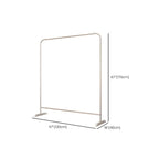 Modern Stainless Steel Free-Standing Coat Rack in Matte Silver Dimensions