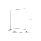 Modern Stainless Steel Free-Standing Coat Rack in Matte Silver Dimensions