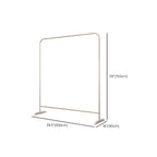 Modern Stainless Steel Free-Standing Coat Rack in Matte Silver Dimensions