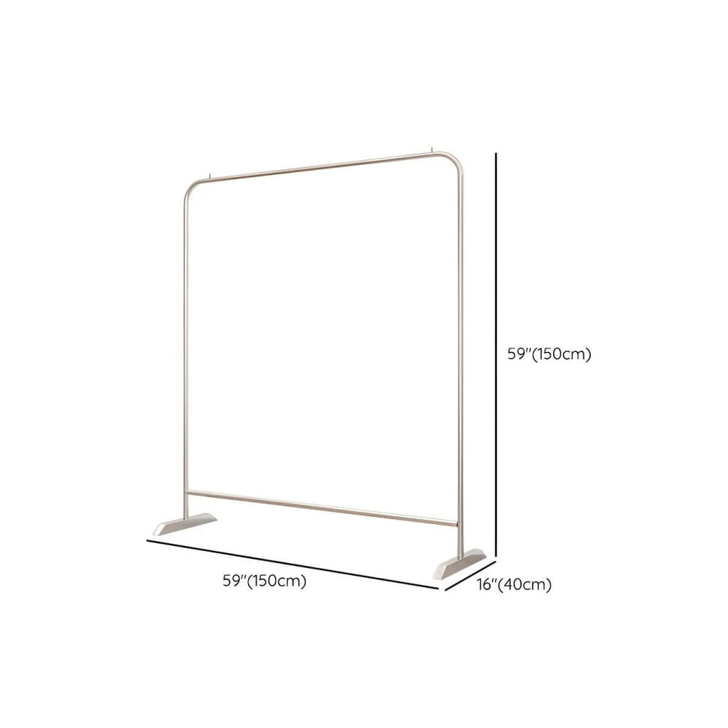 Modern Stainless Steel Free-Standing Coat Rack in Matte Silver Dimensions