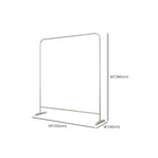 Modern Stainless Steel Free-Standing Coat Rack in Matte Silver Dimensions