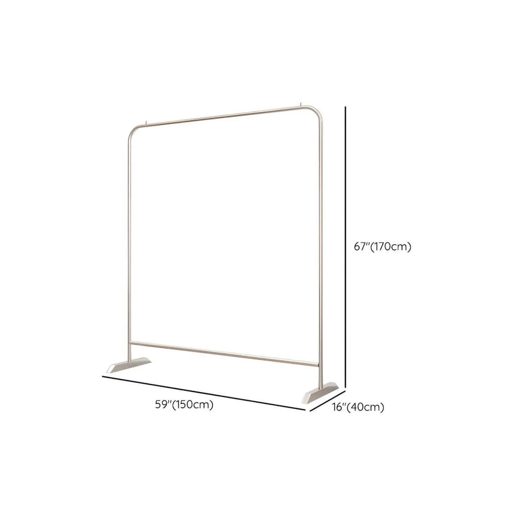 Modern Stainless Steel Free-Standing Coat Rack in Matte Silver Dimensions
