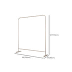 Modern Stainless Steel Free-Standing Coat Rack in Matte Silver Dimensions