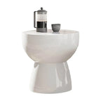 Modern Stone Coffee Table with Sculptural Pedestal Base