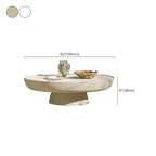 Modern Stone Coffee Table with Sculptural Pedestal Base Dimensions