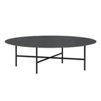 Modern Stone Top Bistro Table in Grey with Black Metal Frame