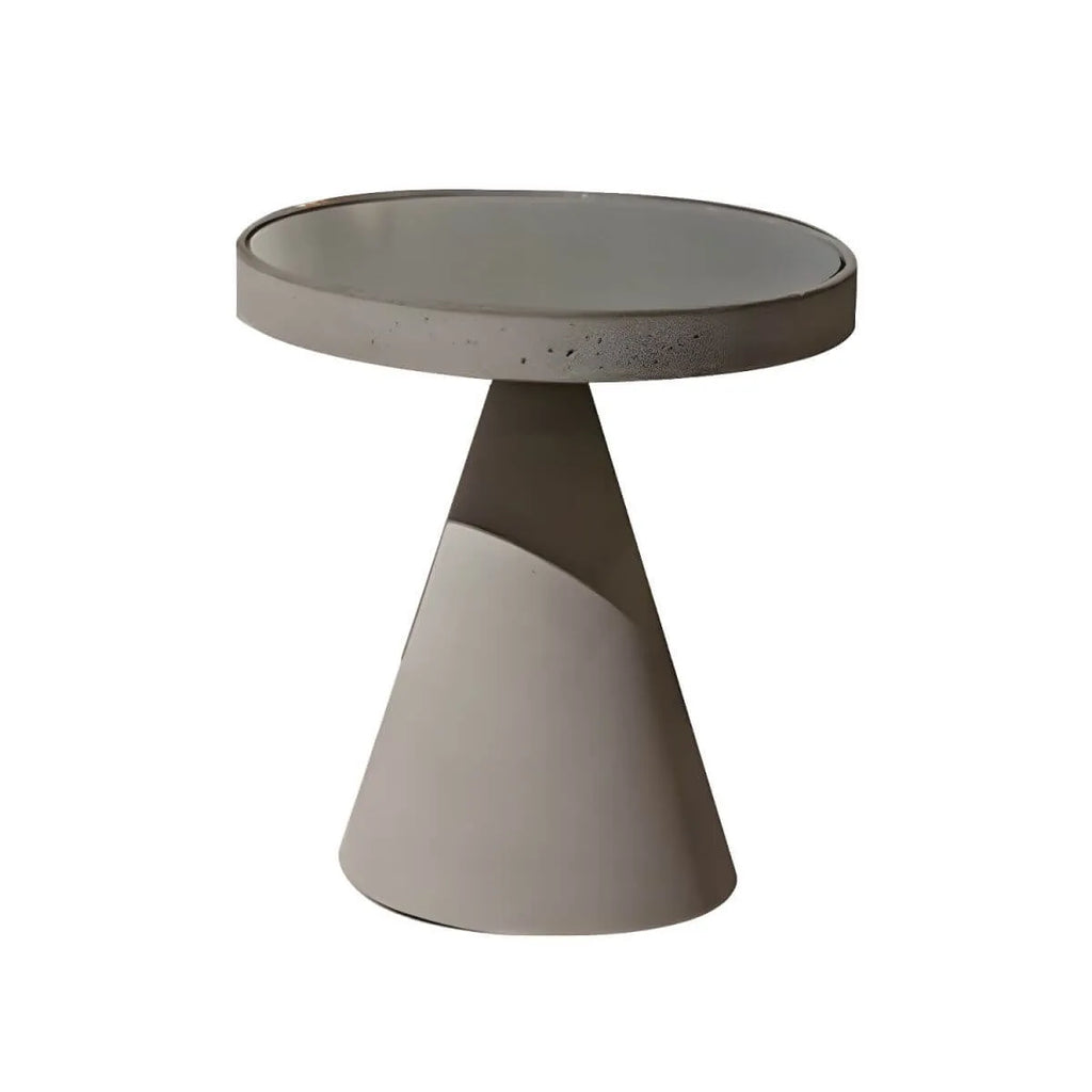 Modern Stone Top Outdoor Coffee Table with Wood & Metal Frame