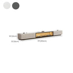 Modern Stone TV Stand with Soft-Close Drawers & LED Lighting Dimensions