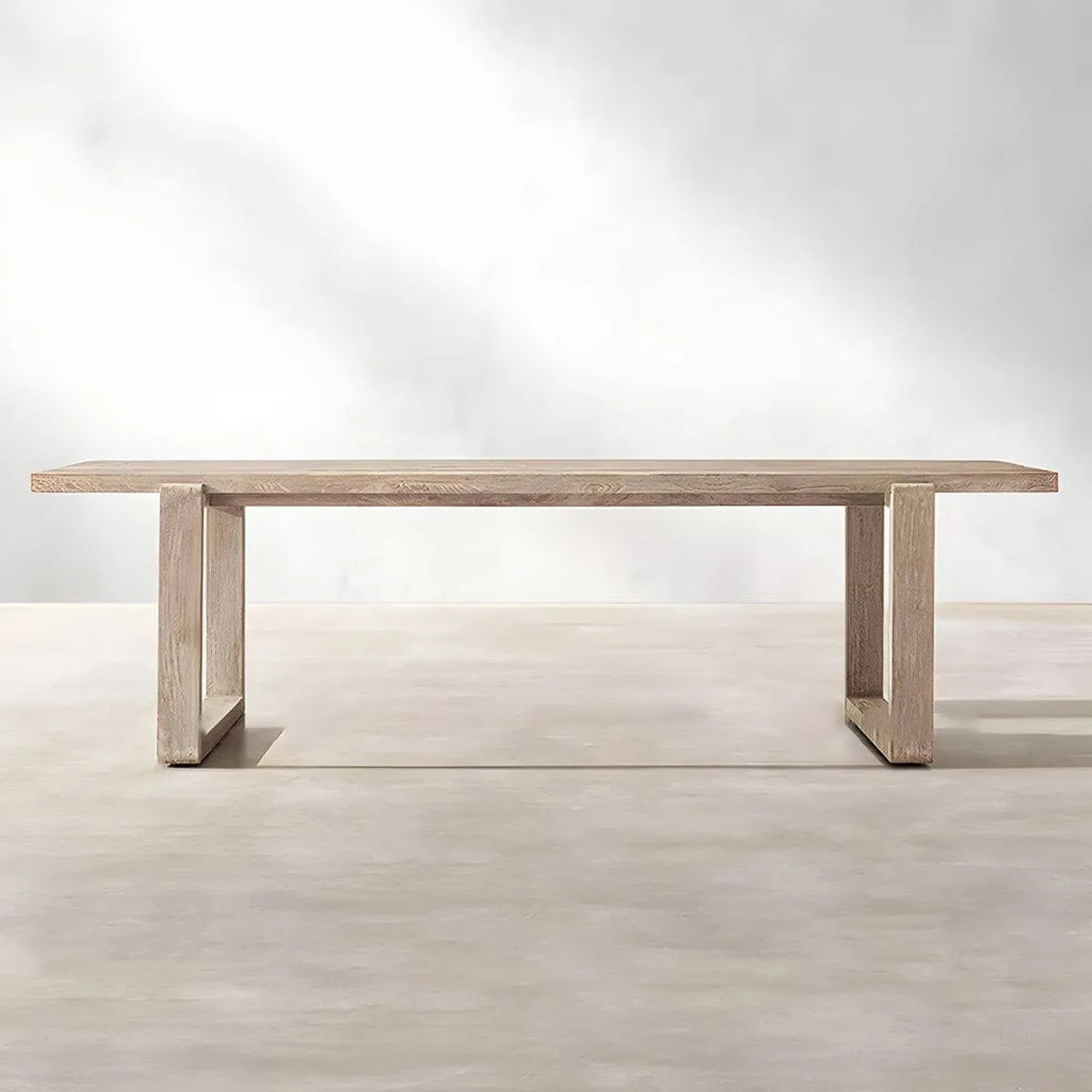 Modern Teak Wood Outdoor Coffee & Dining Table – Rectangular, Non-Extendable