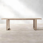 Modern Teak Wood Outdoor Coffee & Dining Table – Rectangular, Non-Extendable