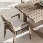 Modern Teak Wood Outdoor Coffee & Dining Table – Rectangular, Non-Extendable