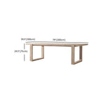 Modern Teak Wood Outdoor Coffee & Dining Table – Rectangular, Non-Extendable Dimensions