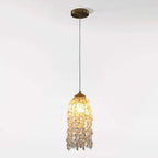 Modern Tiered Crystal Pendant Light with Adjustable Height and Three-Color Dimming