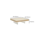 Modern Travertine Coffee Table with Transparent Acrylic Sled Base Dimensions