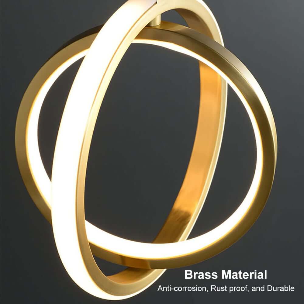 Modern Two-Tier Geometric Pendant Light in Matte Gold with White Silica Shades