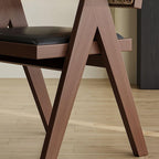 Modern Upholstered Arm Chair with Wood Legs and Open Back Design