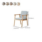 Modern Upholstered Arm Chair with Wood Legs – Low Back Design Dimensions