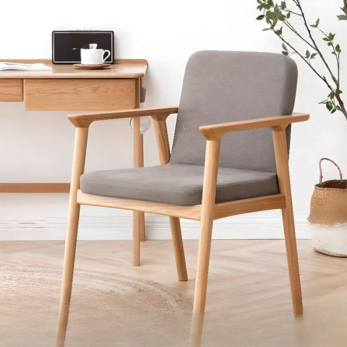 Modern Upholstered Arm Chair with Wood Legs – Low Back Design Main Product Image