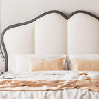 Modern Upholstered Bed with Elevated Storage and Headboard