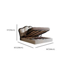 Modern Upholstered Bed with Elevated Storage and Headboard Dimensions