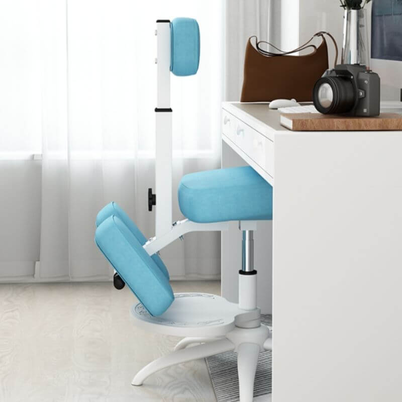 Modern Upholstered Blue Chair for Kids Playroom
