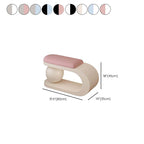 Modern Upholstered Entryway Bench with Integrated Shoe Storage and Rounded Sculptural Form Dimensions