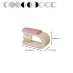 Modern Upholstered Entryway Bench with Integrated Shoe Storage and Rounded Sculptural Form Dimensions