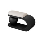 Modern Upholstered Entryway Bench with Integrated Shoe Storage and Rounded Sculptural Form